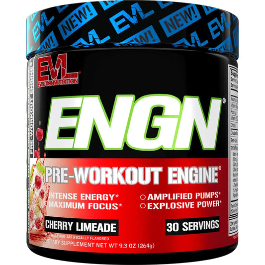 Pre-entreno EVL ENGN Intenso con Creatina – Energía, Enfoque y Recuperación – Sabor Cherry Limeade