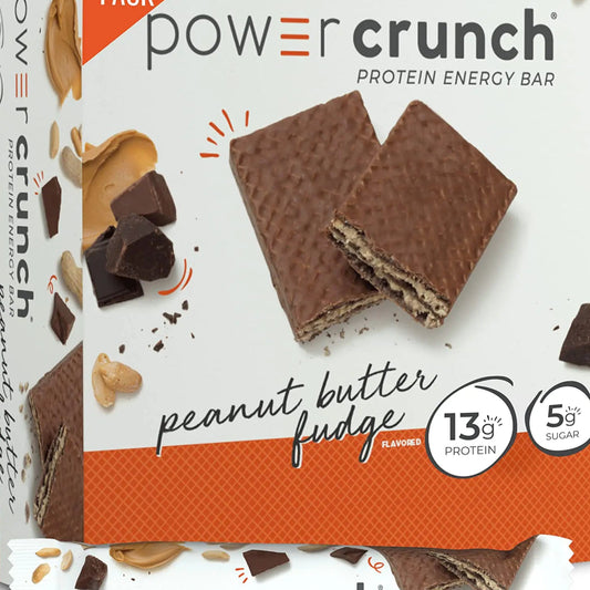 Wafer proteico crujiente / 13 g proteína / Sabor mantequilla de maní y fudge