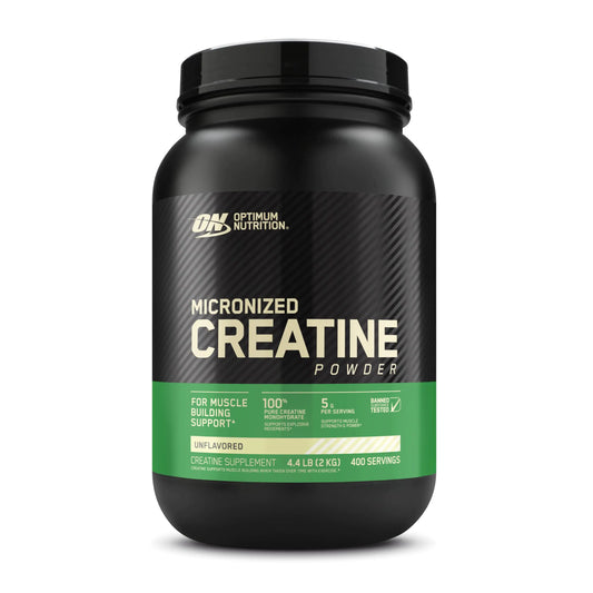 Optimum Nutrition Micronized Creatine Monohydrate Powder (400 porciones, 2000 g, sin sabor)
