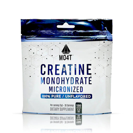 MO4T Premium Creatine Monohydrate Micronized Powder (150 g, 30 porciones)